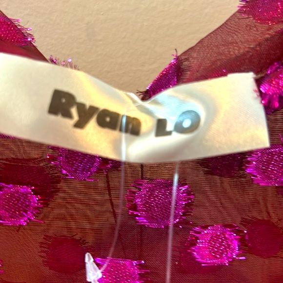 RYAN LO Silk Top Fuschia/ purple /pink S/M NWT - Picture 6 of 8